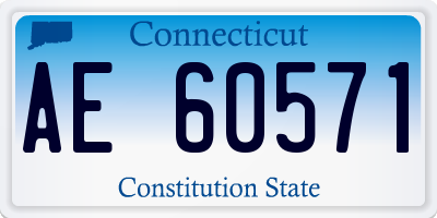 CT license plate AE60571