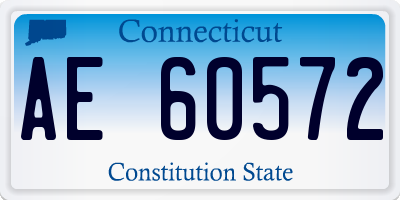 CT license plate AE60572