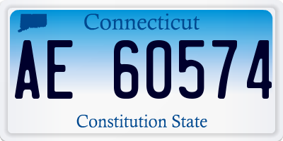 CT license plate AE60574