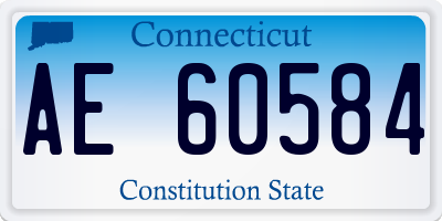 CT license plate AE60584