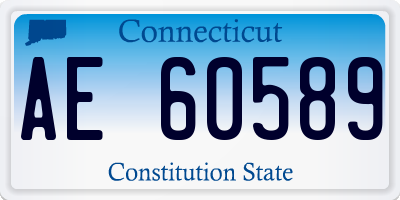 CT license plate AE60589