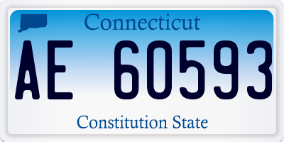 CT license plate AE60593