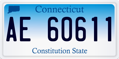 CT license plate AE60611