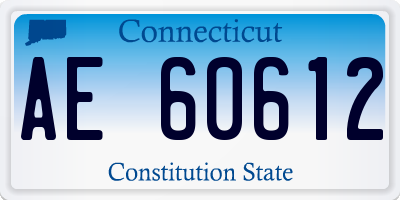 CT license plate AE60612
