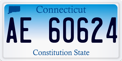 CT license plate AE60624