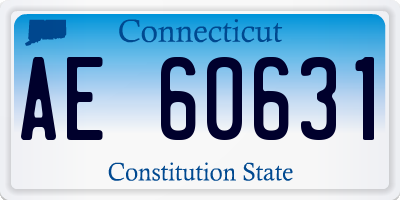 CT license plate AE60631