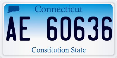 CT license plate AE60636