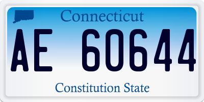 CT license plate AE60644