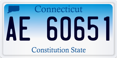 CT license plate AE60651