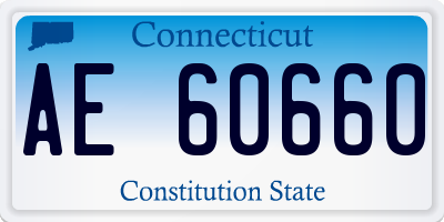CT license plate AE60660