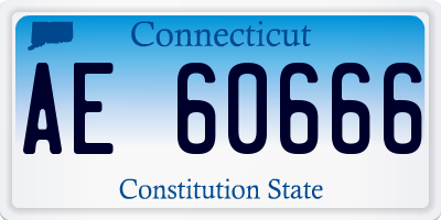 CT license plate AE60666