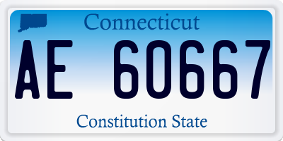 CT license plate AE60667