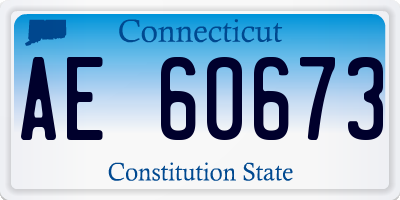 CT license plate AE60673