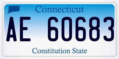 CT license plate AE60683