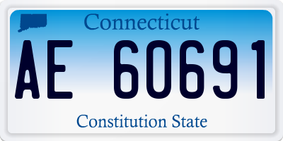 CT license plate AE60691