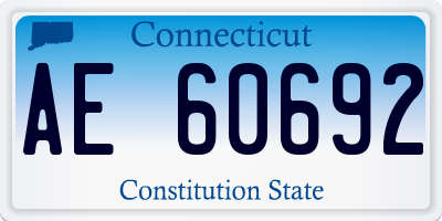 CT license plate AE60692