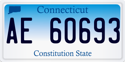CT license plate AE60693