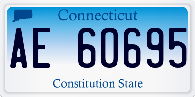 CT license plate AE60695