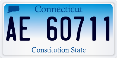 CT license plate AE60711