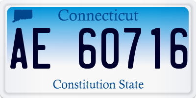 CT license plate AE60716