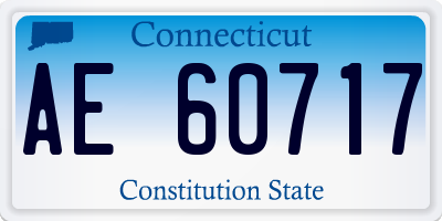 CT license plate AE60717