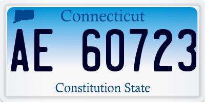 CT license plate AE60723