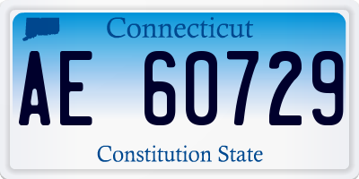 CT license plate AE60729