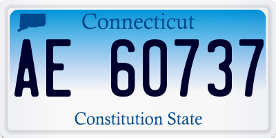 CT license plate AE60737