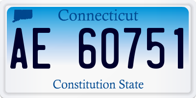 CT license plate AE60751