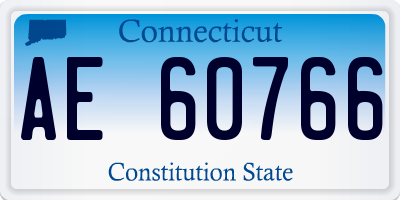 CT license plate AE60766