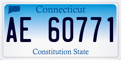 CT license plate AE60771