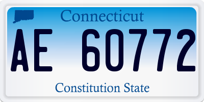 CT license plate AE60772