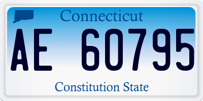 CT license plate AE60795