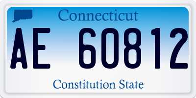 CT license plate AE60812