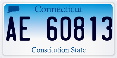 CT license plate AE60813
