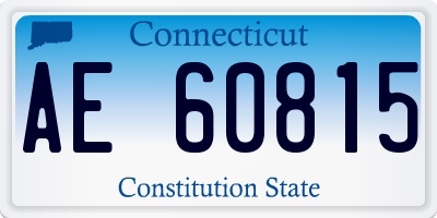 CT license plate AE60815