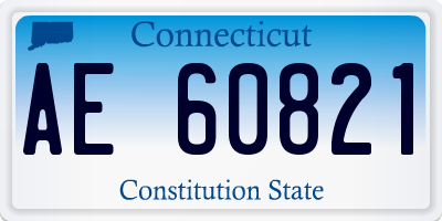 CT license plate AE60821