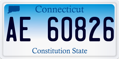 CT license plate AE60826