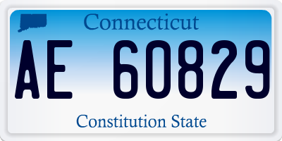 CT license plate AE60829