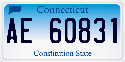 CT license plate AE60831