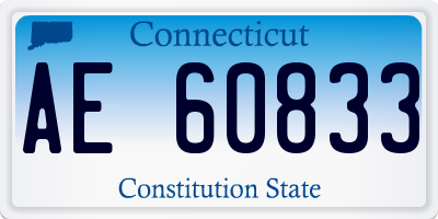 CT license plate AE60833