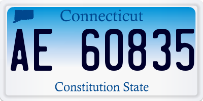 CT license plate AE60835