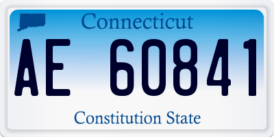 CT license plate AE60841