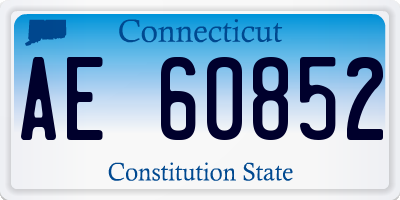CT license plate AE60852