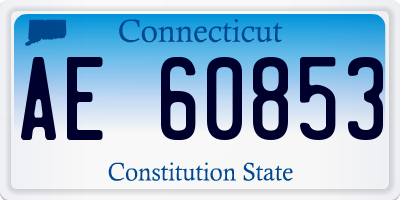 CT license plate AE60853