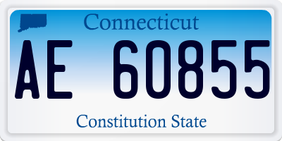 CT license plate AE60855