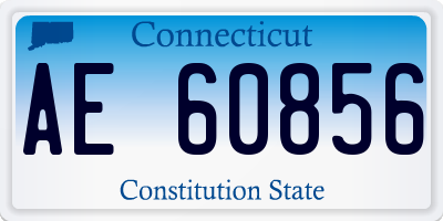 CT license plate AE60856