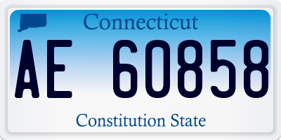 CT license plate AE60858