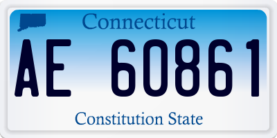 CT license plate AE60861