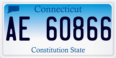 CT license plate AE60866